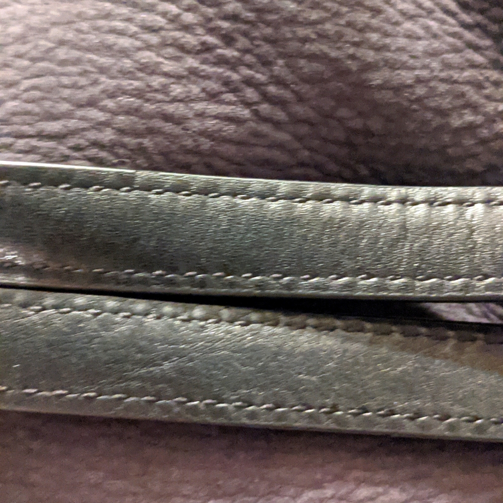 Kate Spade Dark Gray Suede lg purse with lg front pocket, Gold chain & Leather - Picture 13 of 16